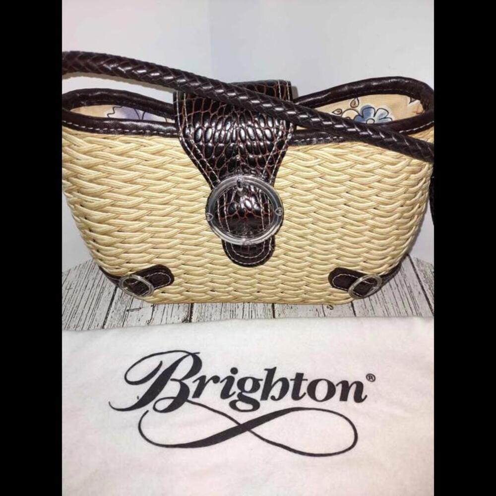 Brighton Dana Bag Natural woven with box and dust cover